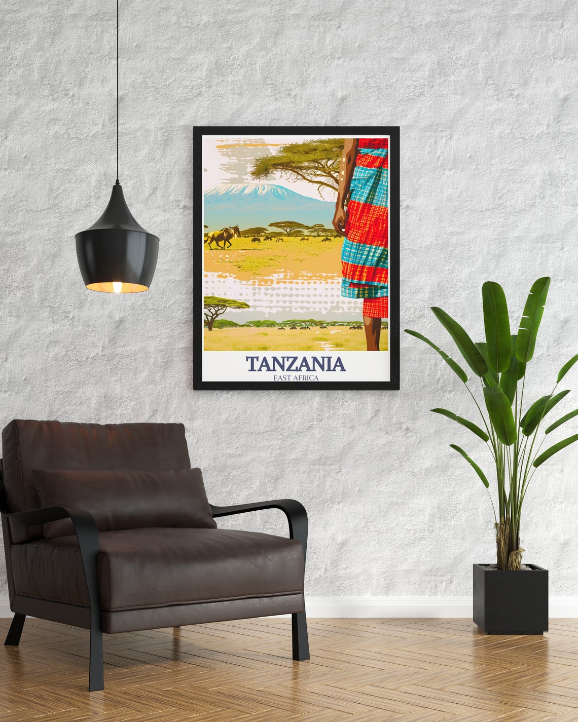 Tanzania Wall Art Mount Kilimanjaro Travel Poster Serengeti National Park And Kilimanjaro And Serengeti Decor - Image 3