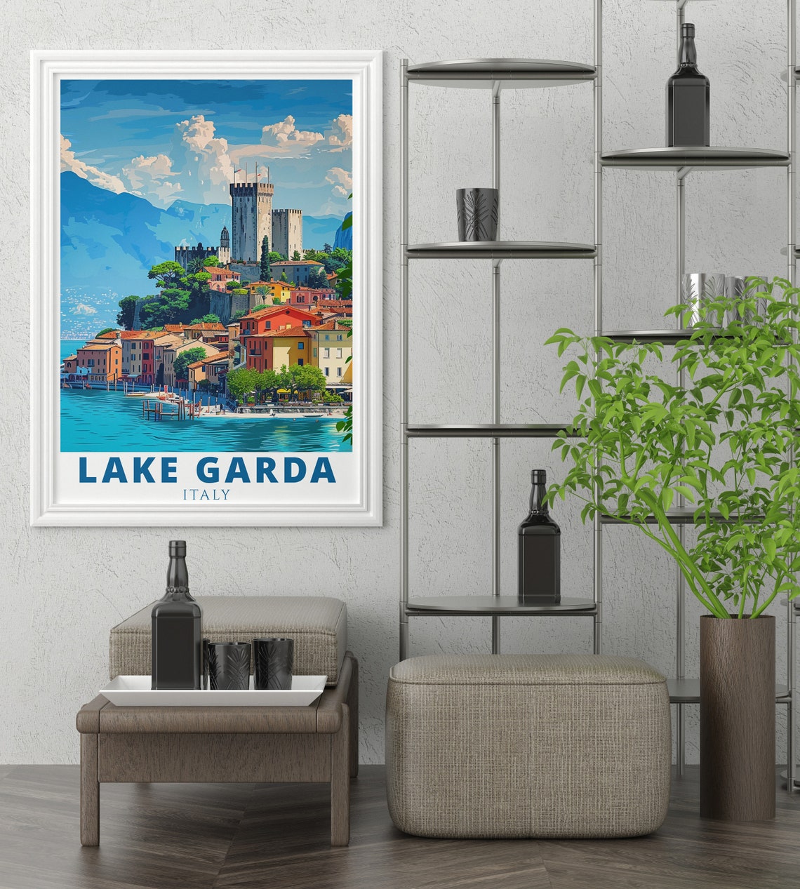 Lake Garda Print Malcesine And Lake Garda Poster Italy Art Prints Lake Garda Print Sirmione Lake Garda Italy Print Italy Gifts - Image 2