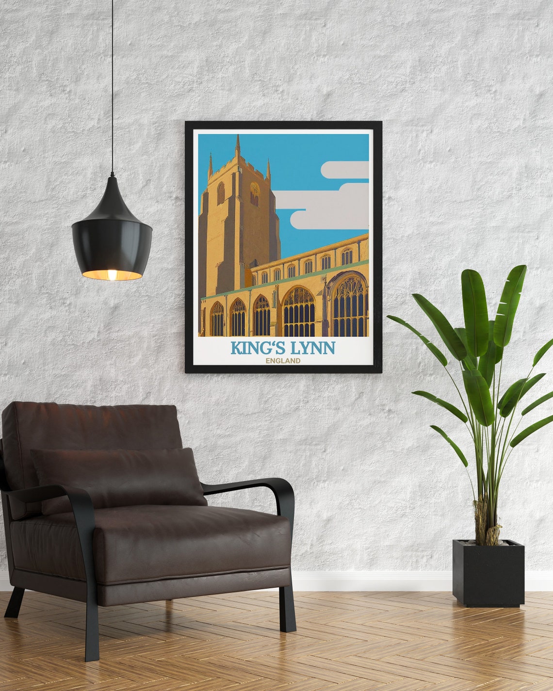King's Lynn England St Margaret Church Golden Tower Travel Poster - Image 2