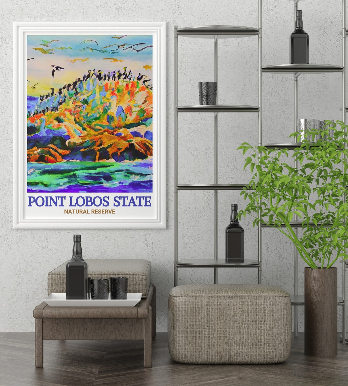 Point Lobos State Natural Reserve Bird Island Scenic Travel Poster - Image 2