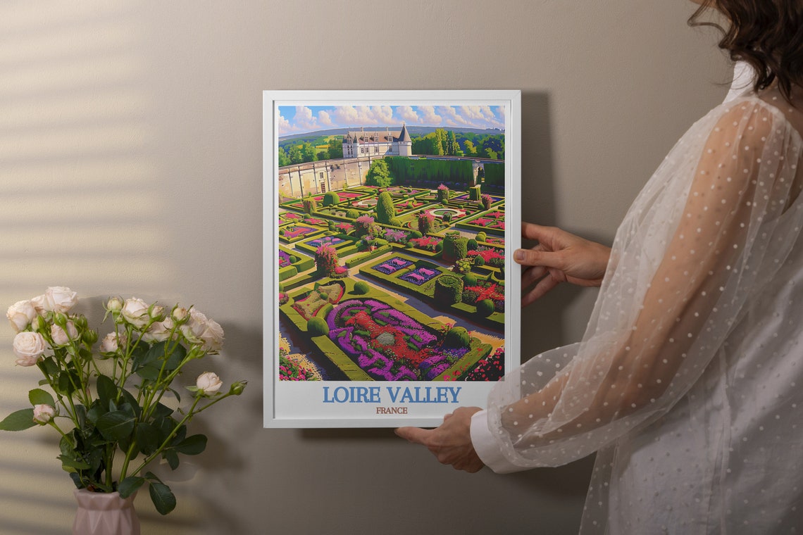 Loire Valley Travel Poster Chteau De Villandry Posters Chteau De Villandry Art Print Loire Valley Art France Wall Art - Image 3