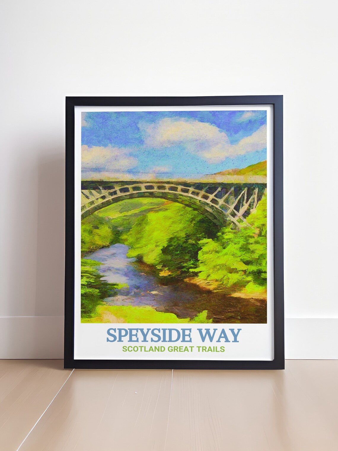 Speyside Way Scotland Historic Stone Bridge Woodland River Poster - Image 4