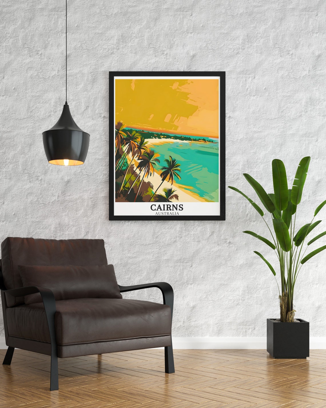 Cairns Australia Palm Cove Tropical Golden Beach Sunset Poster - Image 3