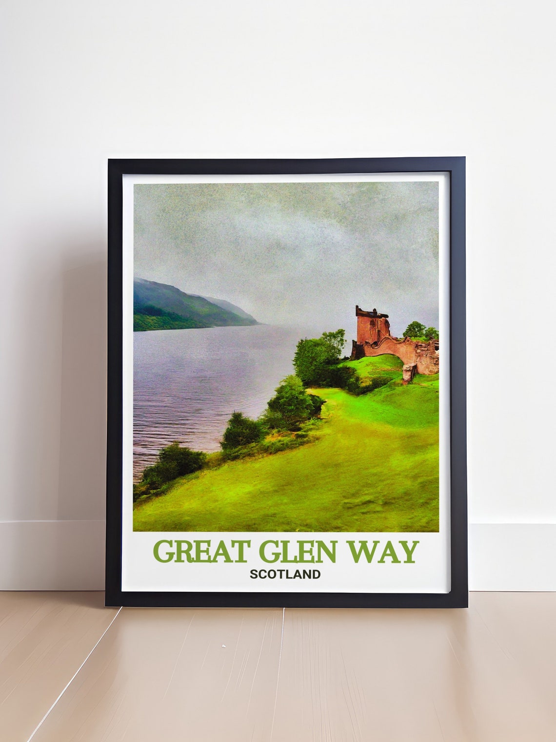 Great Glen Way Loch Ness Urquhart Castle Ruins Shoreline Poster - Image 4