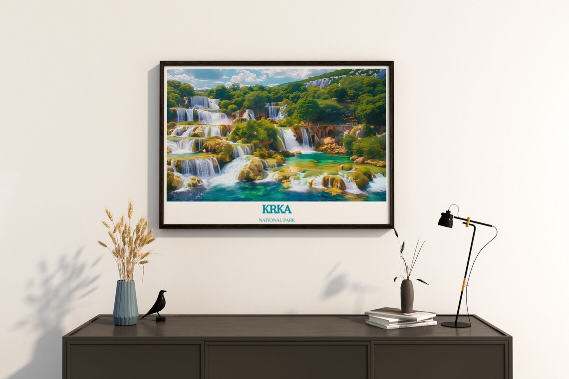 Krka National Park Croatia Skradinski Buk Waterfalls Travel Poster - Image 4