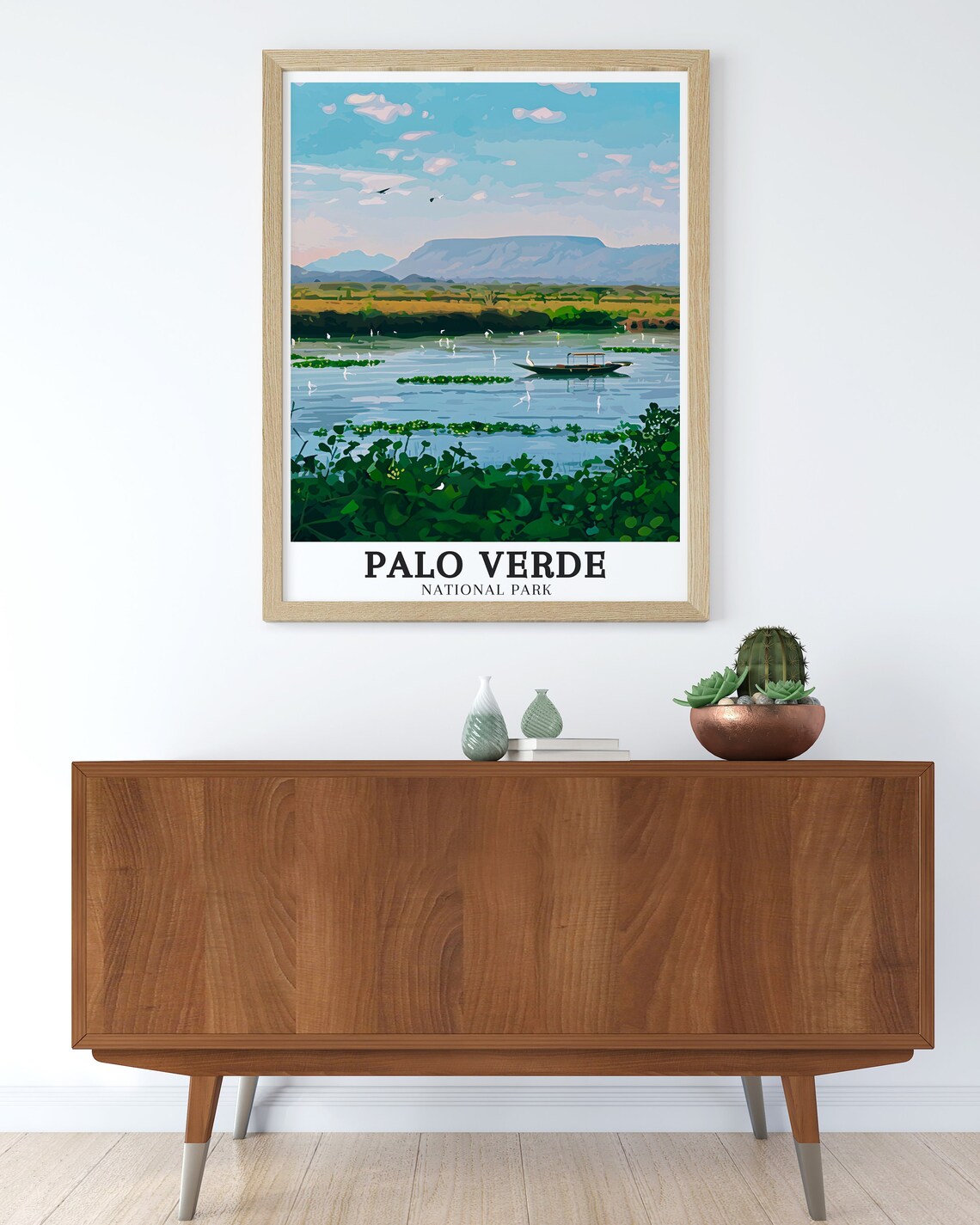 Palo Verde National Park Wetland Lagoon Boat and Birds Poster - Image 3