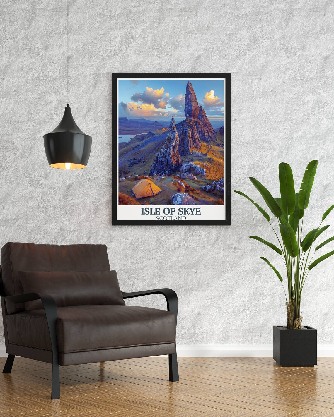 Isle of Skye Scotland Old Man of Storr Golden Sunset Tent Poster - Image 2