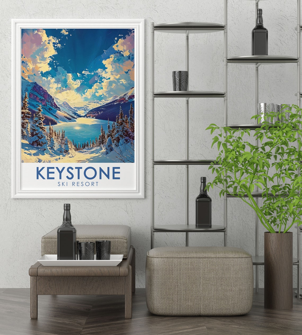 Keystone Ski Resort Colorado Winter Landscape Snowy Mountain Poster - Image 2