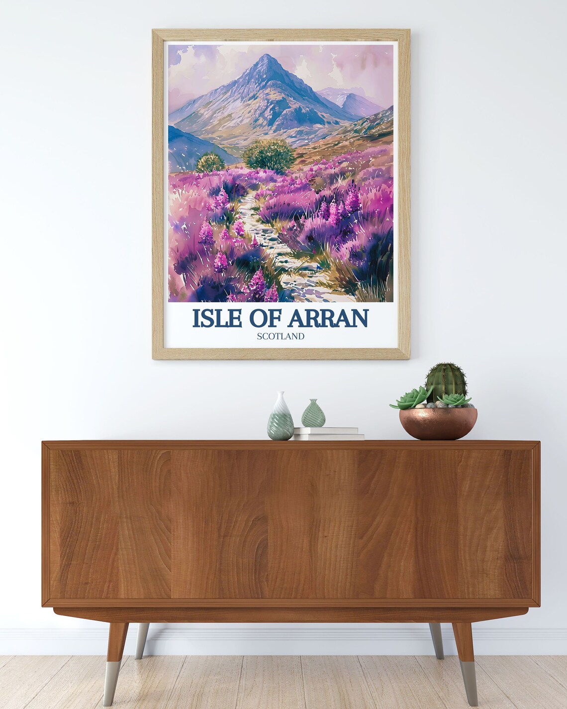 Isle of Arran Goatfell Peak Purple Heather Path Scotland Poster - Image 2