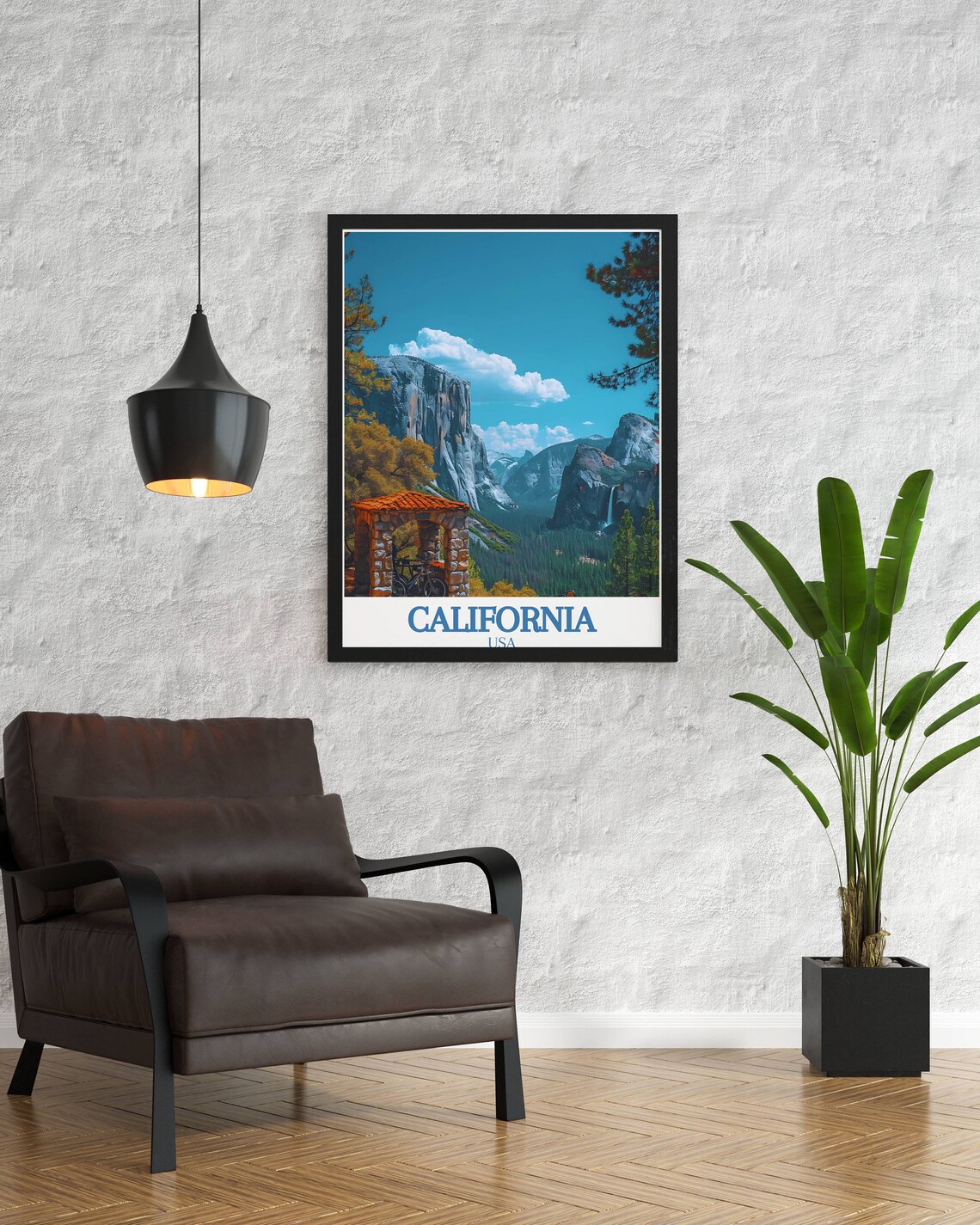 California Poster Santa Barbara And The Majesty Of Yosemite National Park Art Santa Barbara Photo Art - Image 2