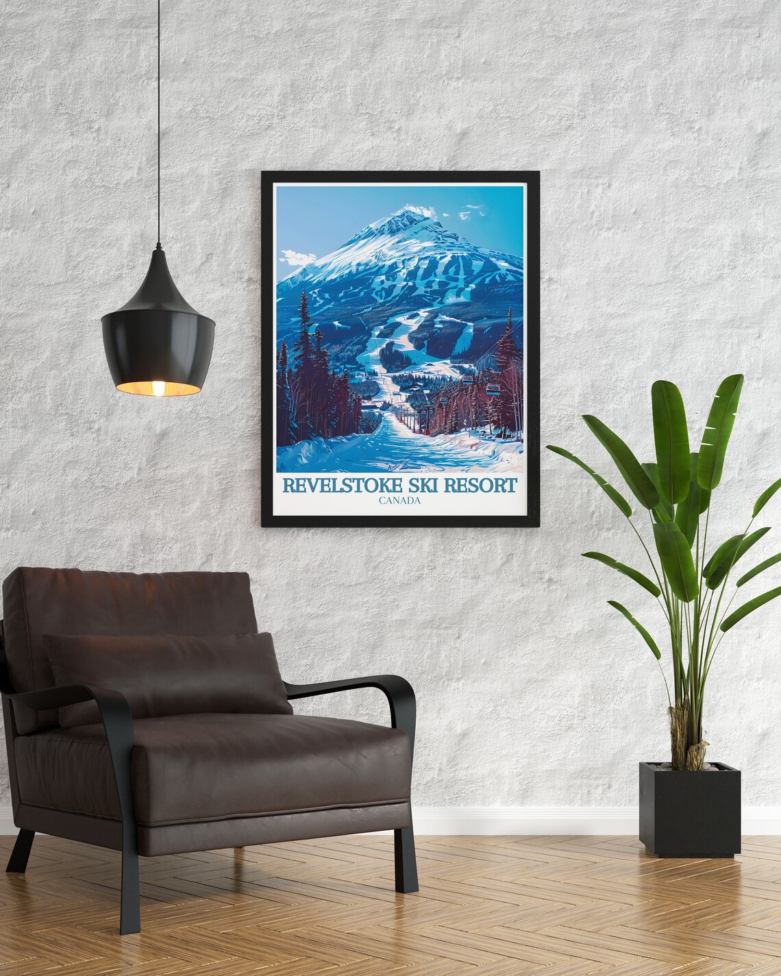Revelstoke Ski Resort Snowy Peak Gondola Slopes Canada Winter Poster - Image 2