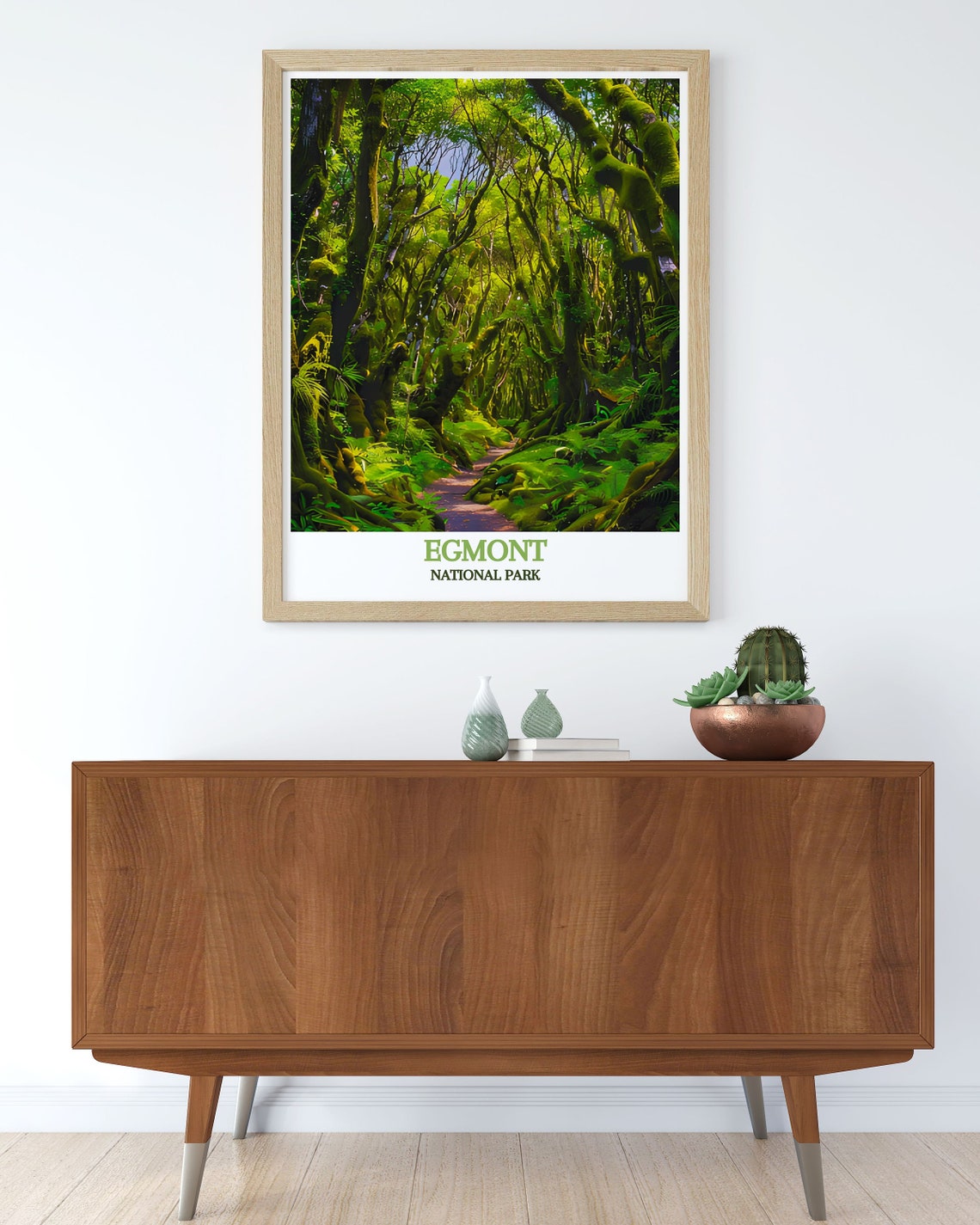 Egmont National Park New Zealand Lush Mossy Forest Trail Poster - Image 3
