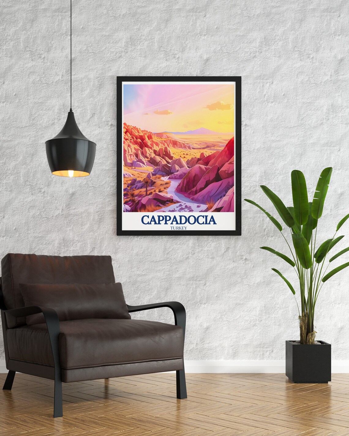 Cappadocia Turkey Valley Of The Roses Pink Rock Canyon Poster - Image 2