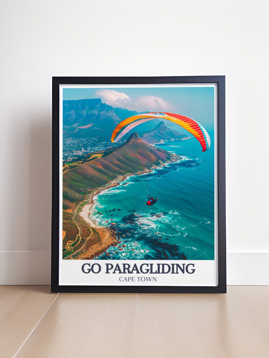 Paragliding Table Mountain Travel Print Collection Cape Town Art Collection Iconic Table Mountain Adventure Prints - Image 4