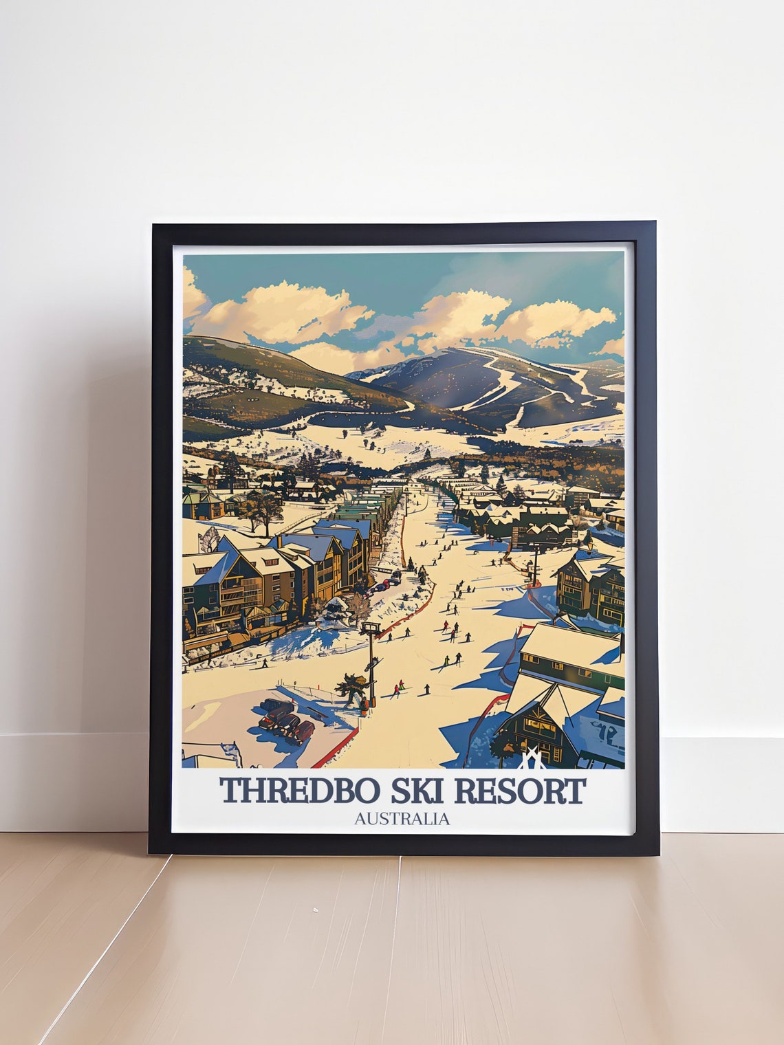 Thredbo Ski Resort Australia Snow Village Slopes Travel Poster - Image 4