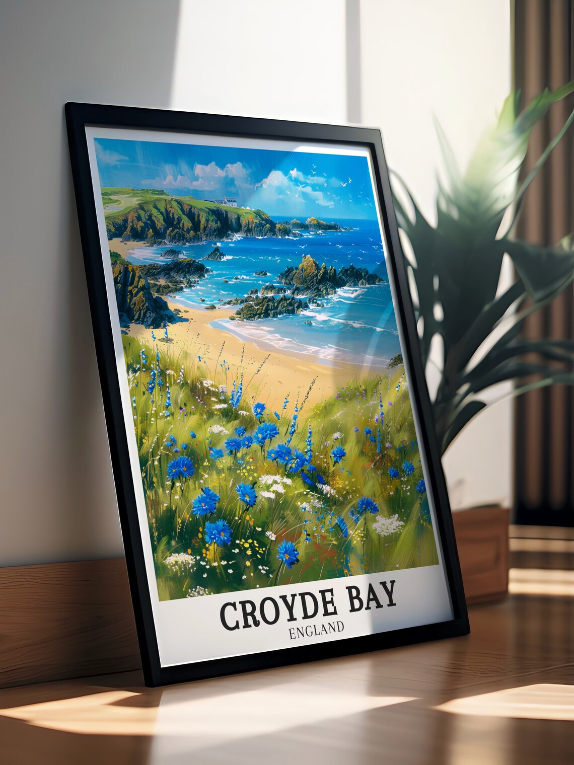 Croyde Bay Travel Poster, Baggy Point North Devon AONB - Image 3