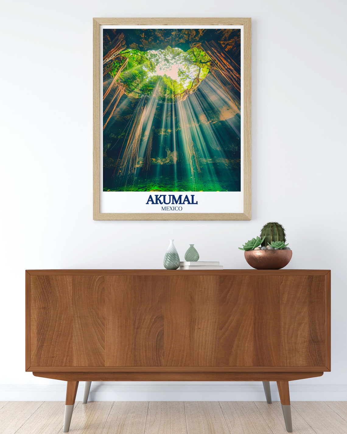 Akumal Travel Poster Cenote Laguna Yal Ku Posters Cenote Laguna Yal Ku Art Print Cenote Laguna Yal Ku Travel Poster - Image 3