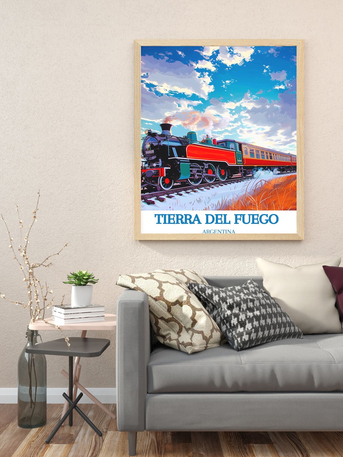 Tierra del Fuego Argentina Vintage Steam Train Journey Scene Poster - Image 2