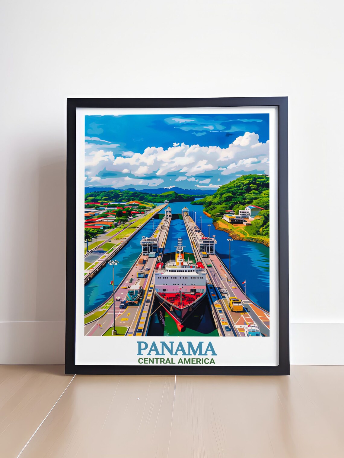 Panama Travel Print Panama Canal Travel Posters Panama Canal Wall Art Perfect Panama Travel Gifts Panama Prints For Your Home - Image 4