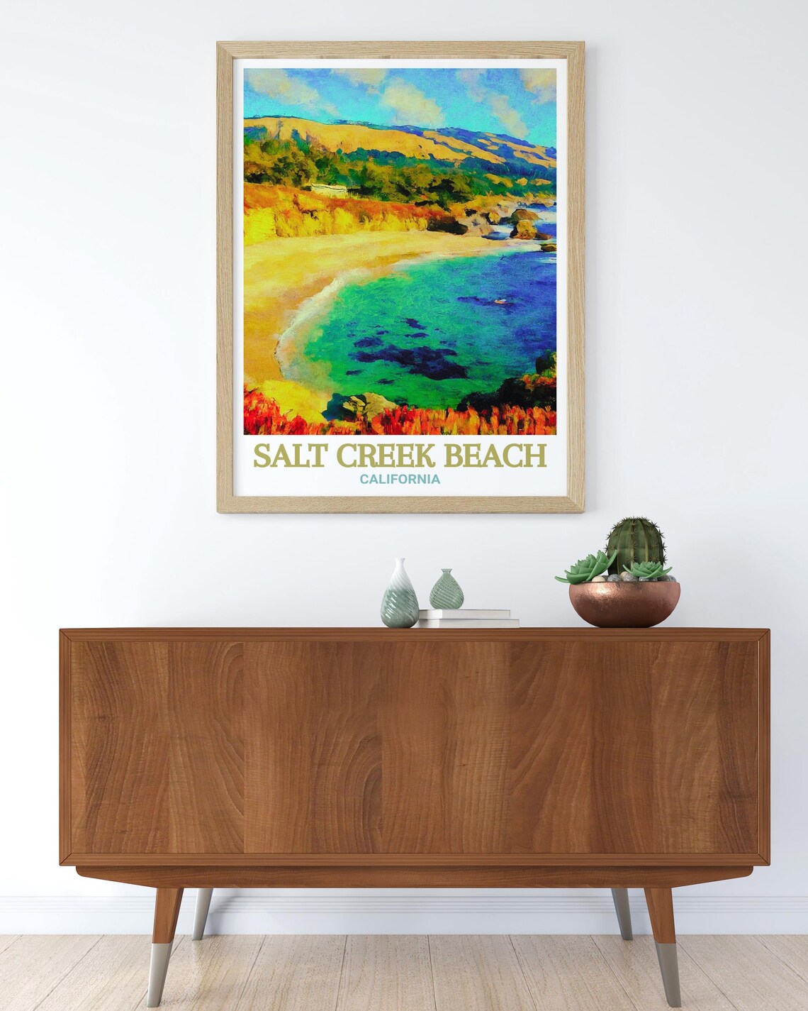 Salt Creek Beach California Golden Cove Sunset Travel Poster - Image 2