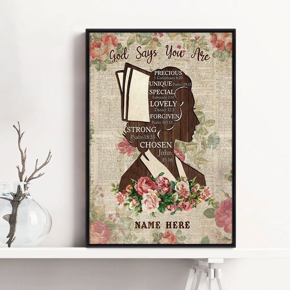 God Says You Are Precious Nurse Bible Verses Personalized Poster