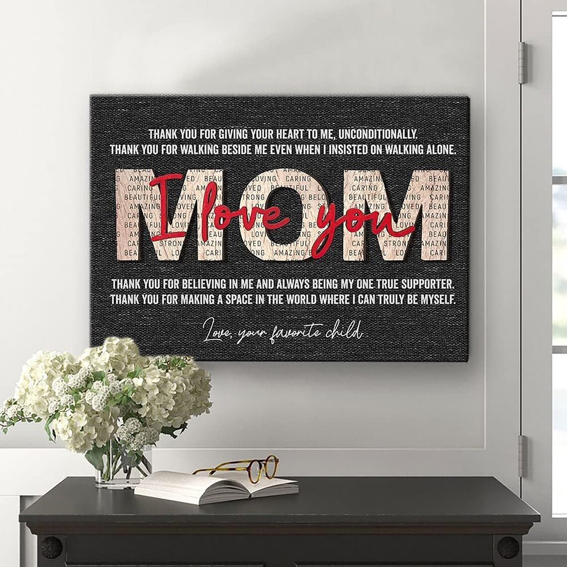 I Love You Mom Thank You Letter Heartfelt Mother's Day Poster - Image 4