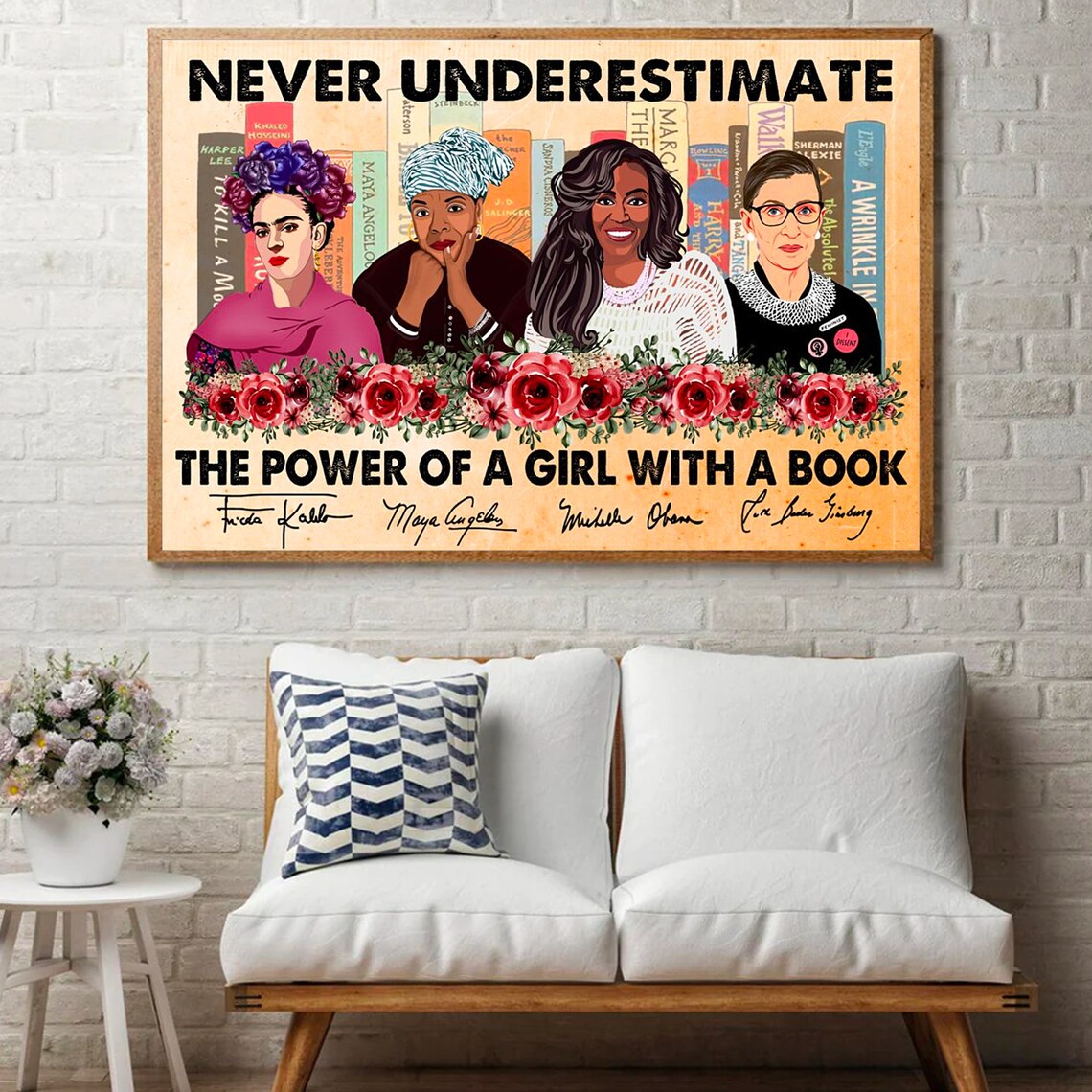 Never Underestimate the Power of a Girl With a Book Art Poster - Image 2