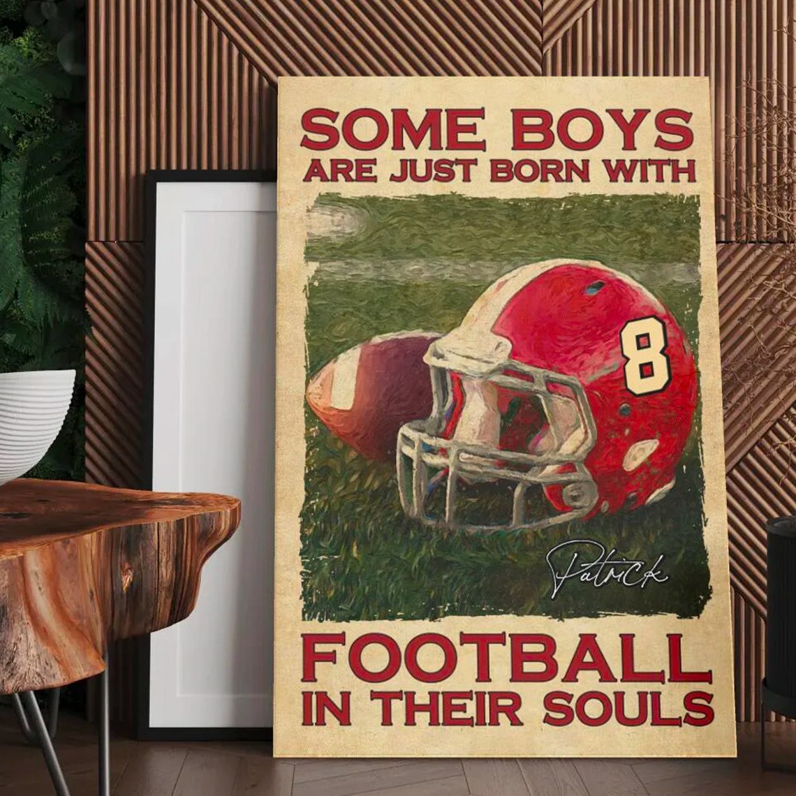 Personalized Football Poster Custom Name Appearance Football Gift Gifts For Football Players Sport Gifts For Son Football Lover Gifts - Image 4