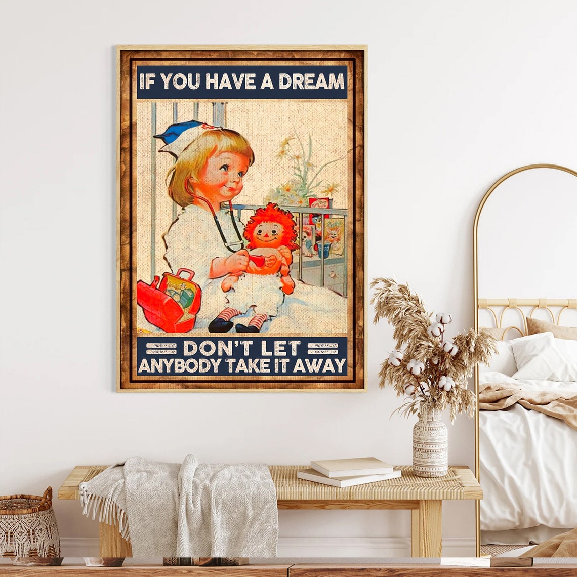 If You Have a Dream Little Nurse Vintage Inspirational Poster - Image 3