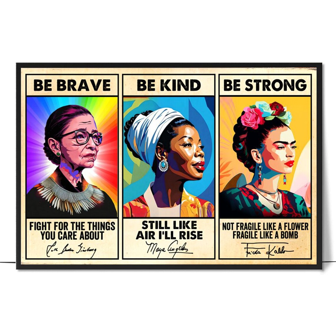 Be Brave Be Kind Be Strong Black Women History Art Print