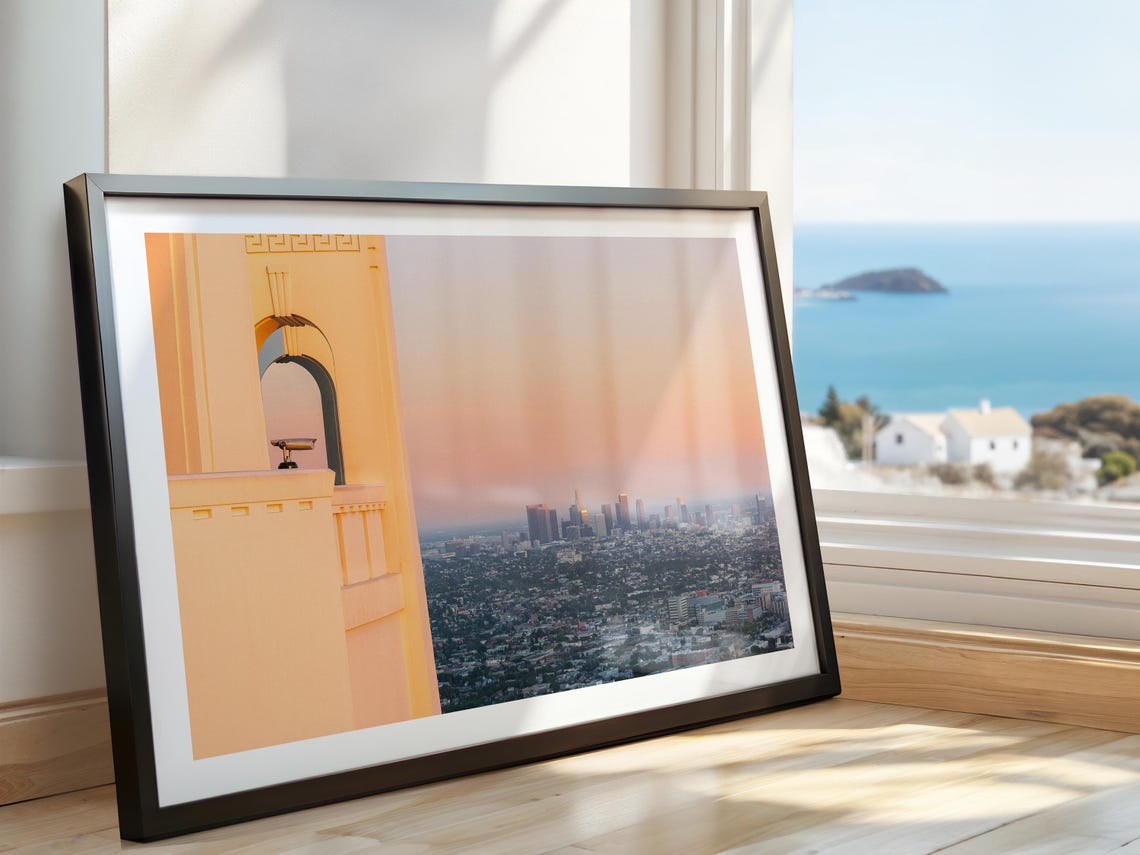 Griffith Observatory Telescope Arch Close Up Los Angeles Photo Poster