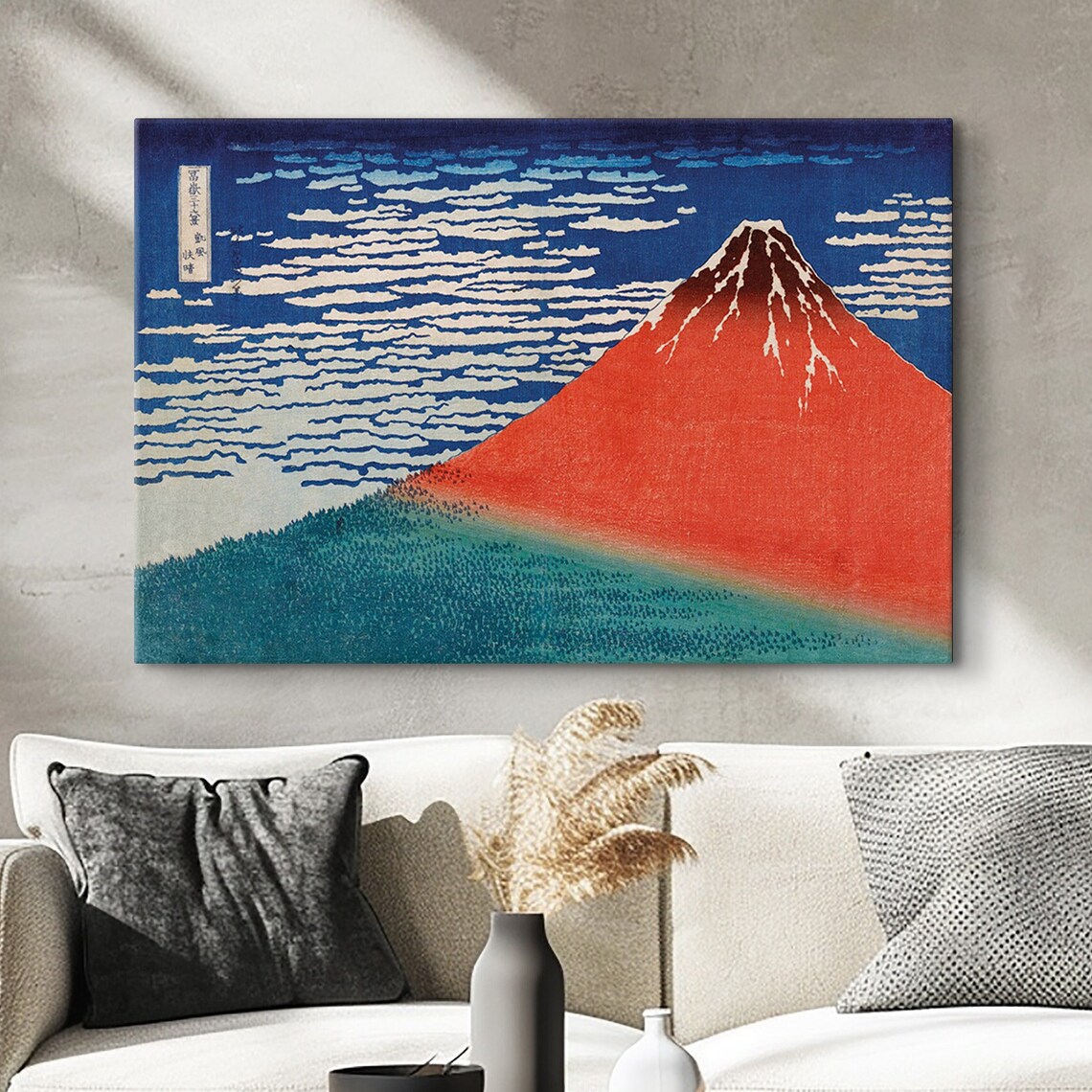 Katsushika Hokusai Red Fuji Fine Wind Clear Morning Woodblock Poster