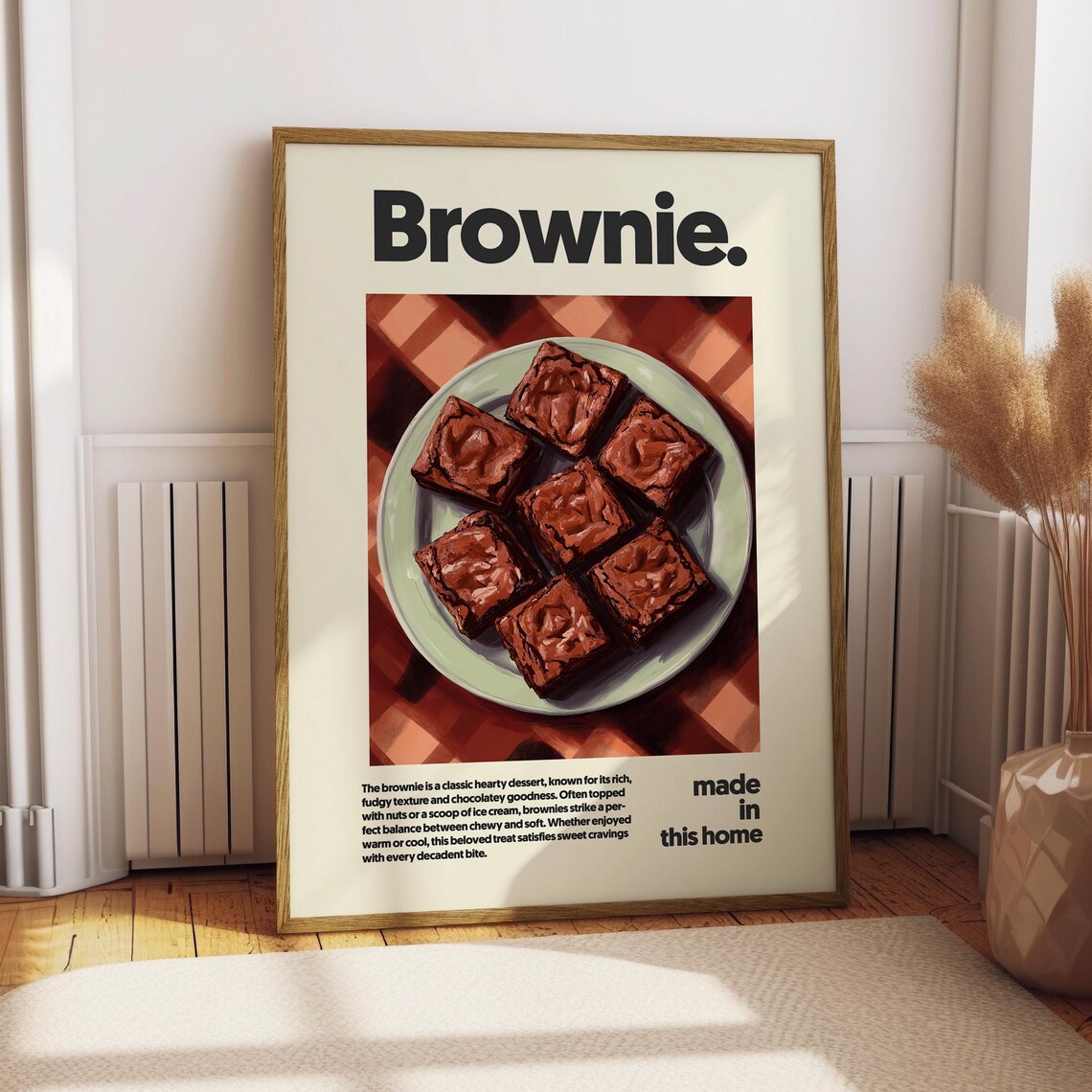 Brownie Chocolate Dessert Food Art Kitchen Sweet Treat Poster