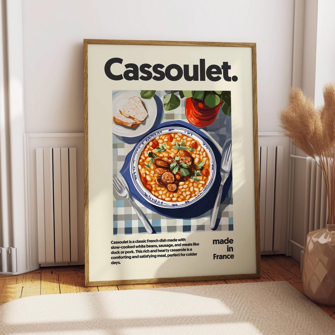 Cassoulet French Classic Slow Cooked Dish Kitchen Food Print