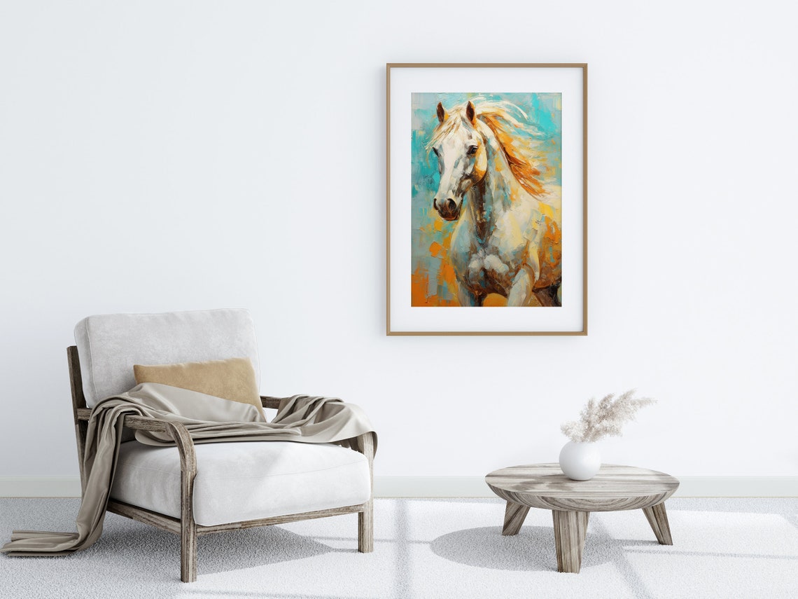 Horse Vibrant Post Impressionist Artwork Of A Horse Bold Impasto Techniques In Action - Image 5