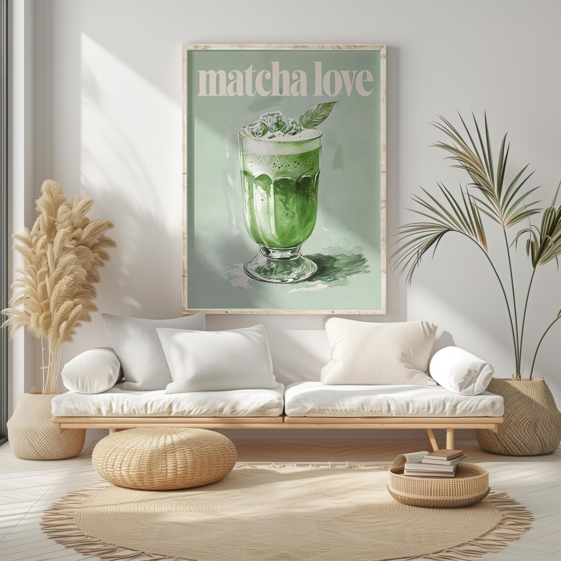 Matcha Love Iced Green Tea Latte Tall Glass Kitchen Art Poster - Image 4