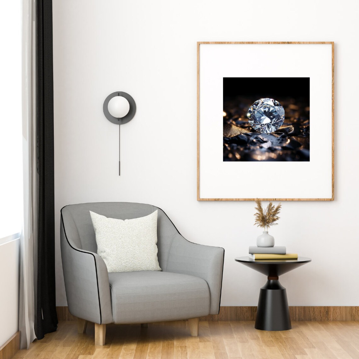 Single Diamond Poster, Modern Abstract Diamond Art - Image 4