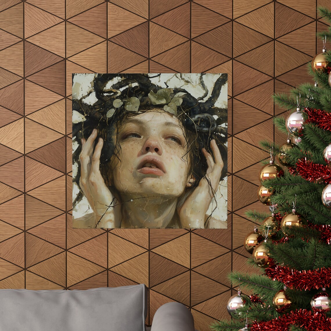 Entangled Overgrowth Girl, Nature Portrait Poster - Image 4