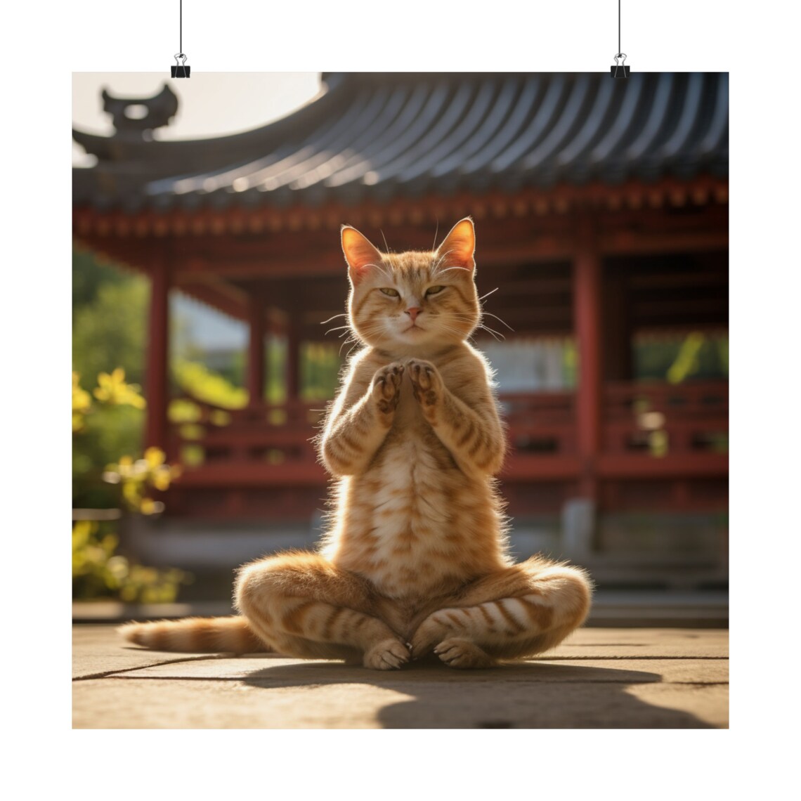 Orange Cats Yoga Kitty Balance Pose Poster - Image 3