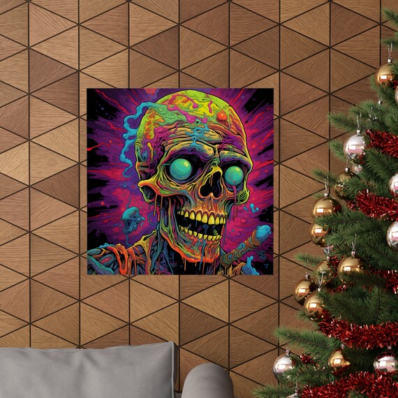 Psychedelic Zombie, Trippy Poster Art