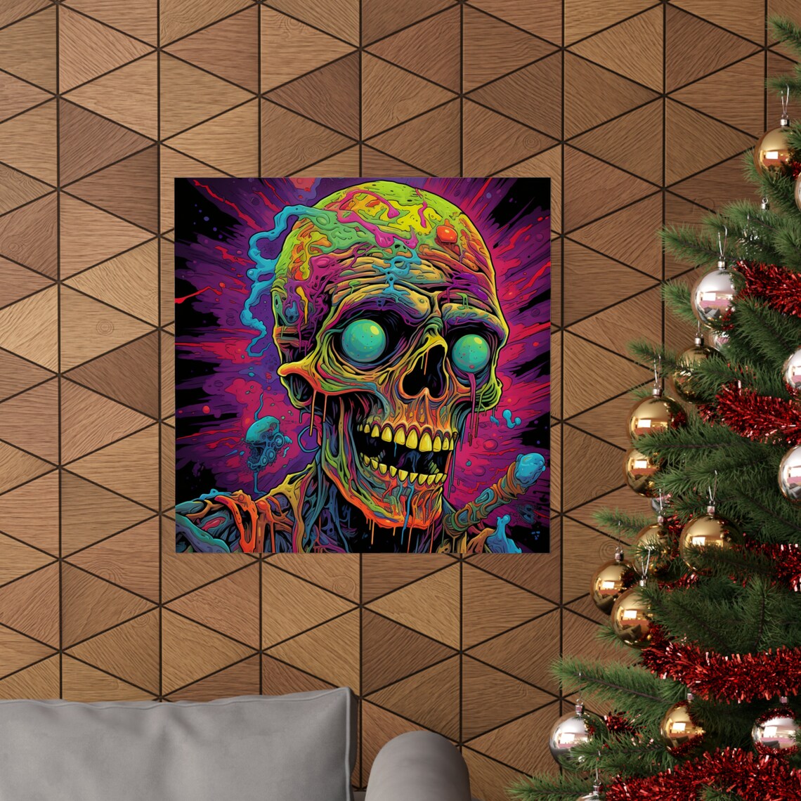 Psychedelic Zombie, Trippy Poster Art