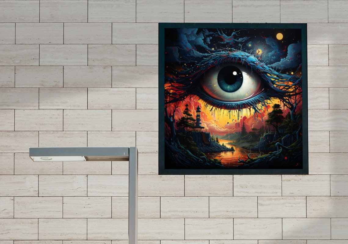 Eye Of Mother Nature Art Print, Trippy Spiritual Art - Image 3