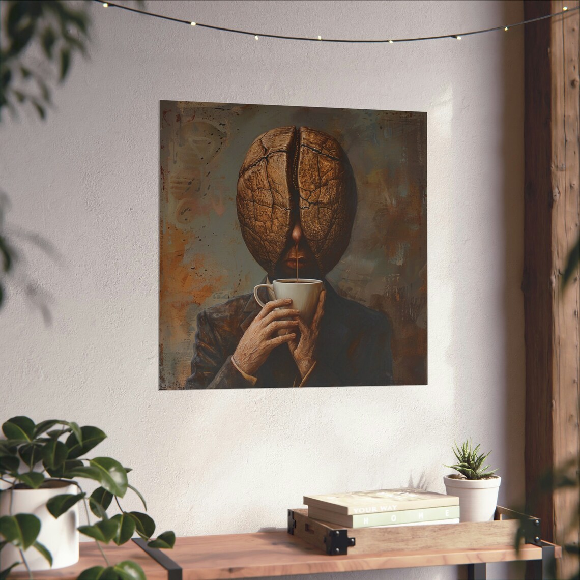 Mr Java Coffee Man, Trippy Abstract Coffee Humor
