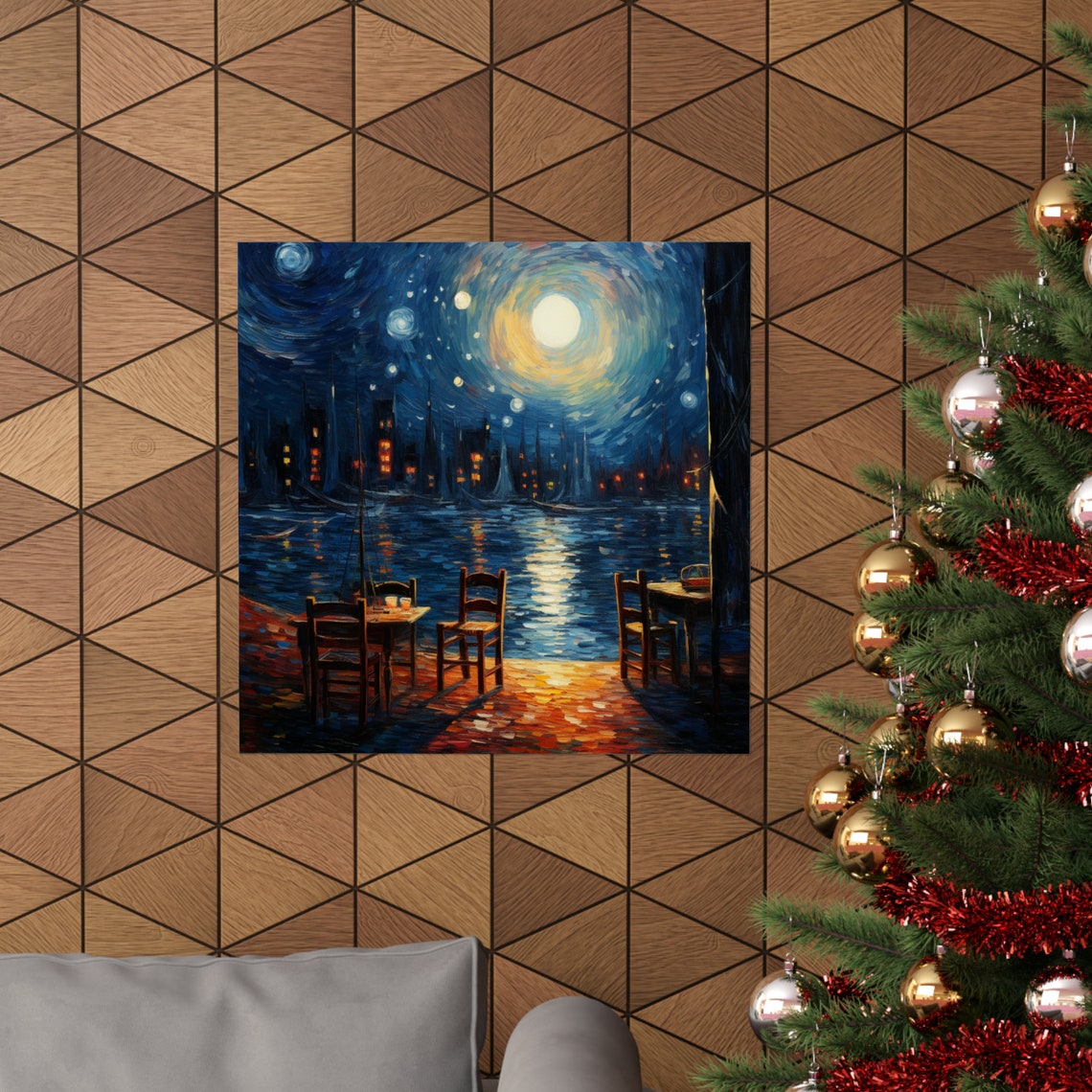 Midnight Date On The Lake, Post Impressionism Travel Poster - Image 4
