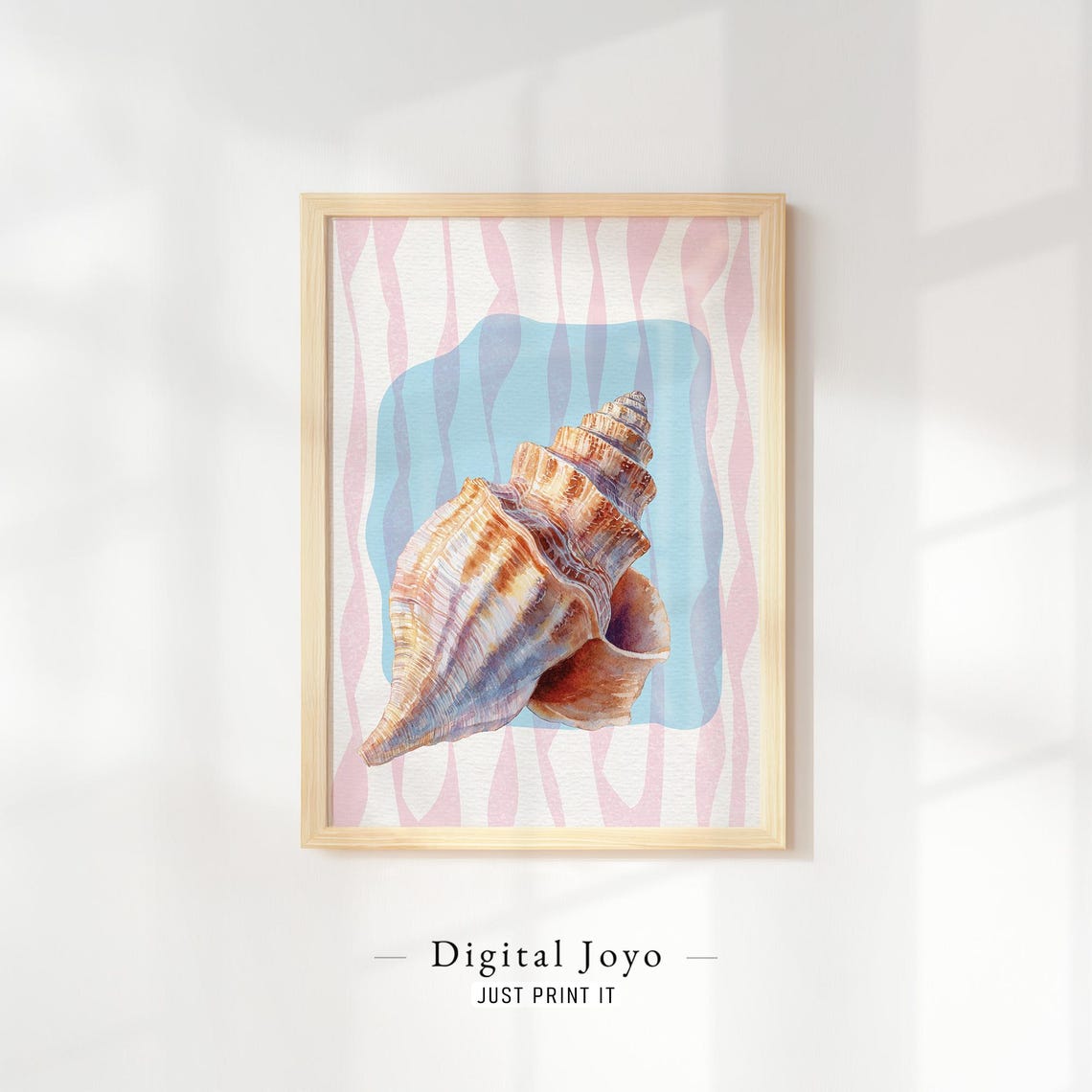 Seashell Coastal Watercolor Illustration