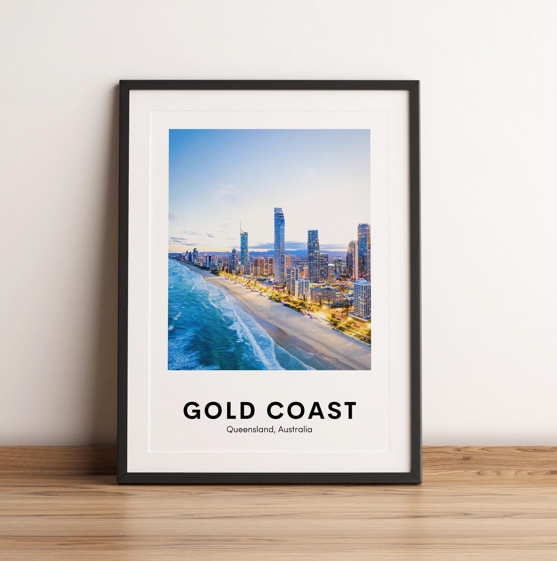Gold Coast Queensland Australia Dusk Skyline Beach Photo Print