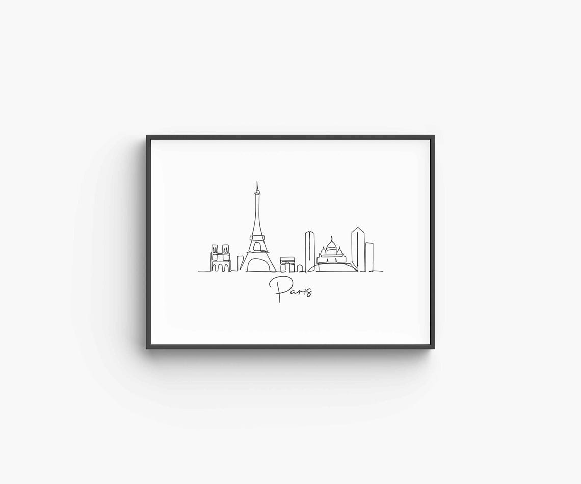 Paris Line Art Minimalist Travel Poster, France - Image 6