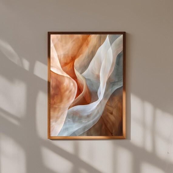 Abstract Organic Wall Art Print Modern Minimalist Home Decor