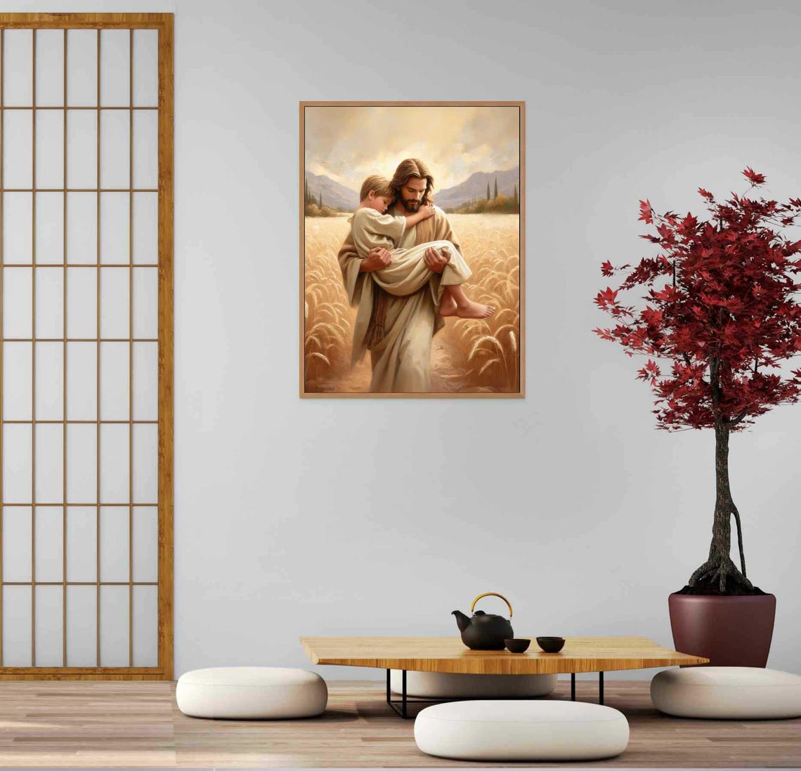 Saved By Jesus Christian Nursery Art Print - Image 5