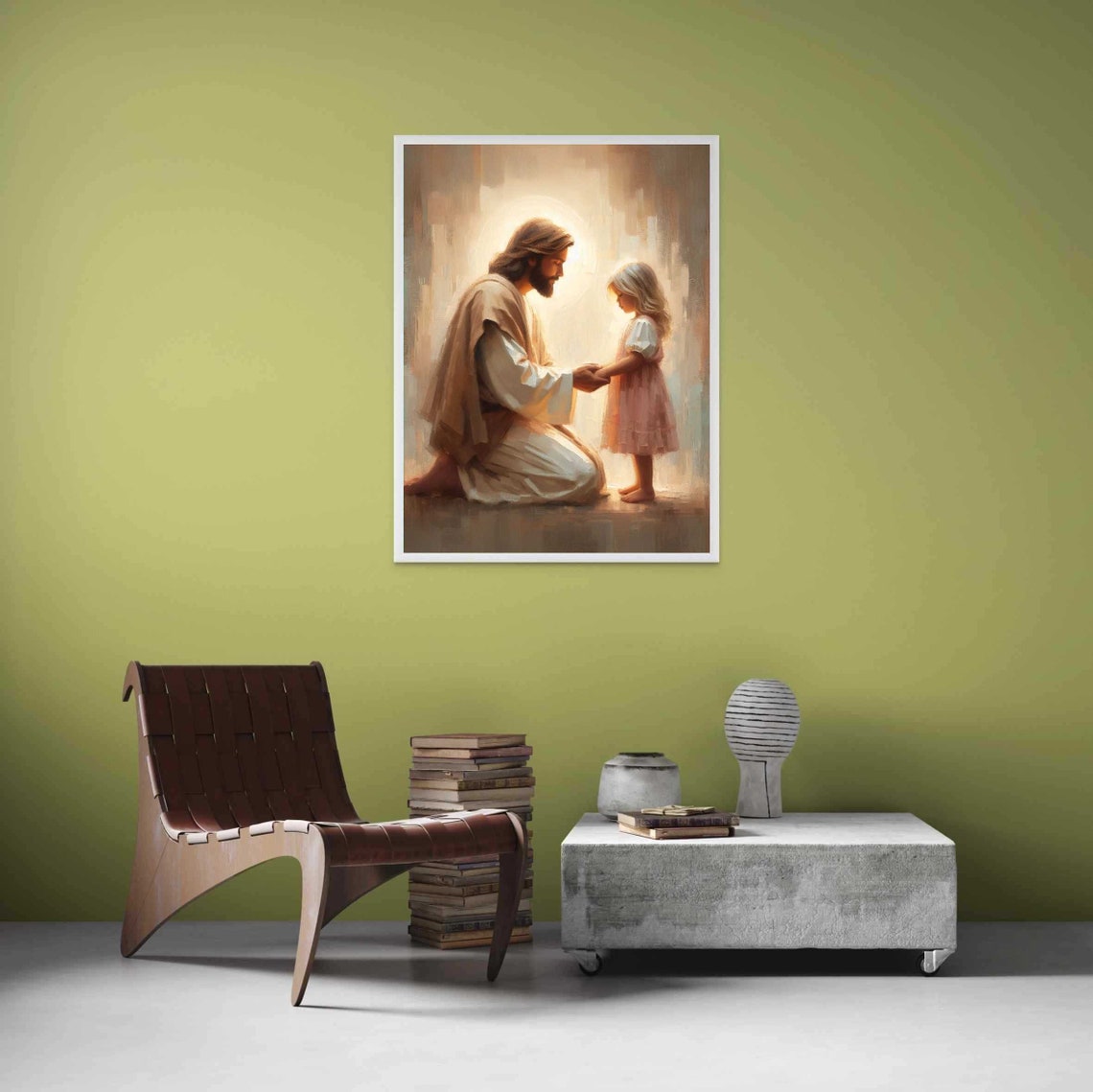 Jesus And Girl Christian Art, Bible Picture - Image 3